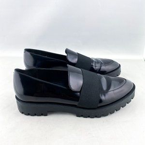 Via Spiga Gallo Platform Patent Leather Loafers